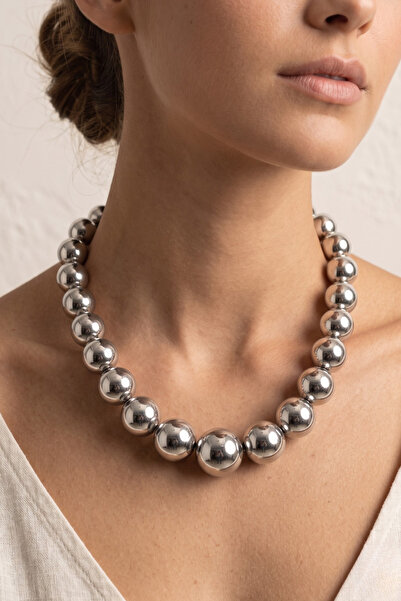 PETEK AKSESUAR Metallized Top Waterway Necklace
