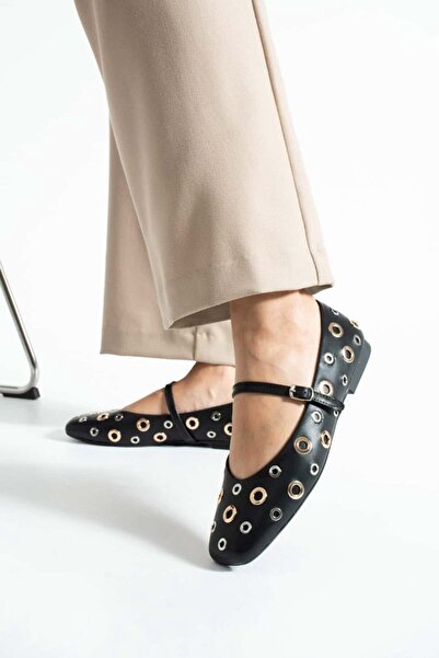 Alphus Γυναικείες μπαλαρίνες με φλατ ζώνη Vollex Studded