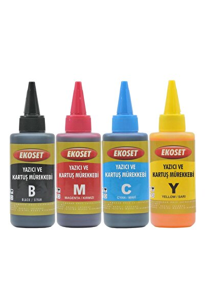 ekoset Hp Smart Tank 513 515 519 Uyumlu Mürekkep 4 Renk 4x100 Ml