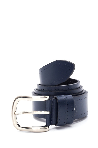 Derimod Ανδρική δερμάτινη ζώνη Navy Blue 000A2D1302018