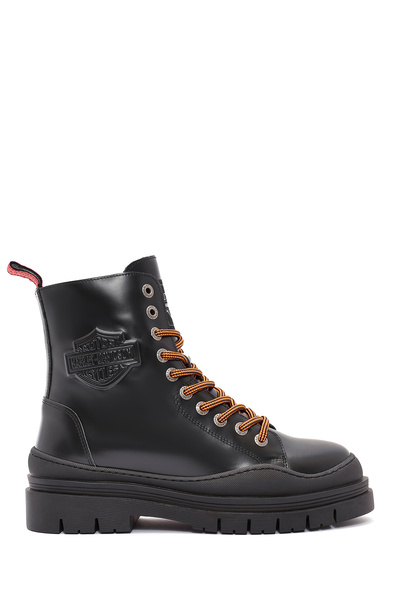 Harley Davidson Γυναικείες μαύρες δερμάτινες μπότες Alex