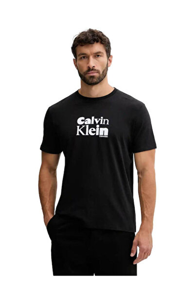 Calvin Klein Ανδρικό μπλουζάκι με κανονική εφαρμογή, με λογότυπο στο στήθος, ...