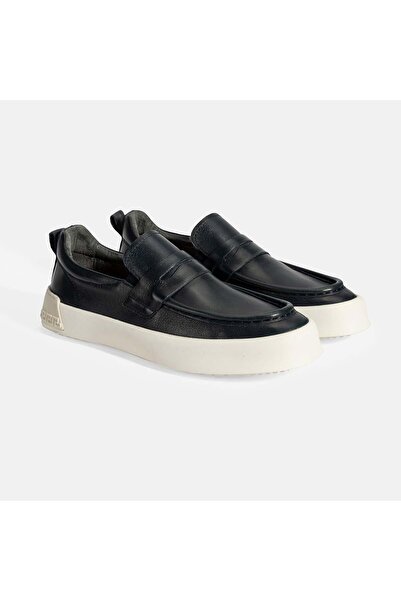 Desa Men's Navy Blue Leather Loafer