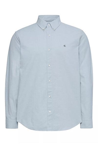 Calvin Klein Ανδρικό βαμβακερό πουκάμισο με κανονική εφαρμογή, μακρυμάνικο, σ...