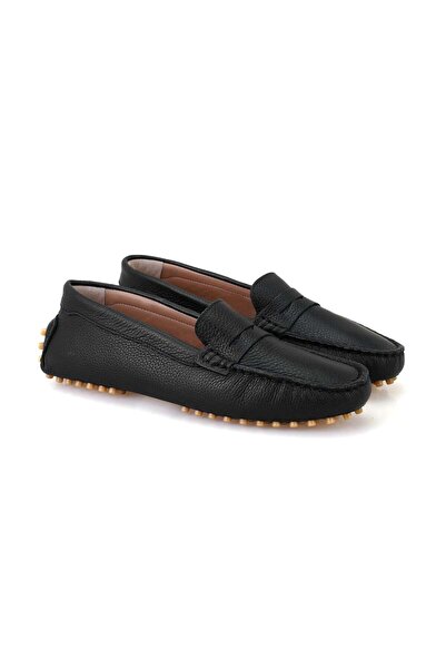 Desa Kadın Siyah Deri Loafer