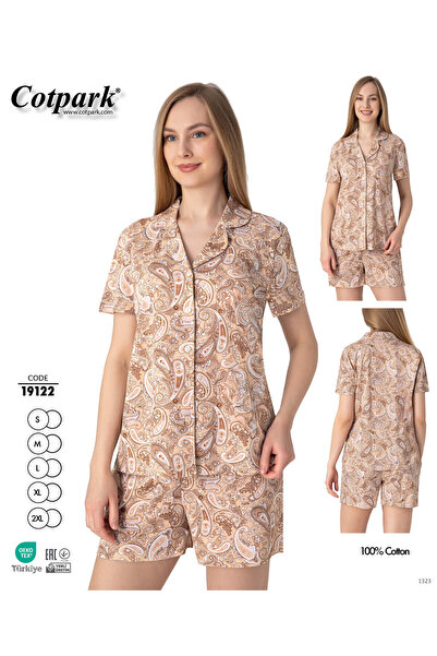 Cotpark Γυναικείο σετ πιτζάμες με κοντομάνικο σορτς από 100% βαμβάκι 19122