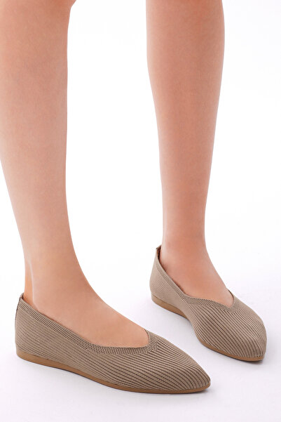 Tonny Black Γυναικείες πλεκτές μπαλαρίνες με άνετη εφαρμογή βιζόν