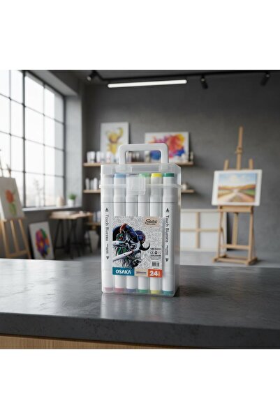 Osaka Touch Bluesea Sketch Çift Uçlu 24'lü Marker Kalem Seti