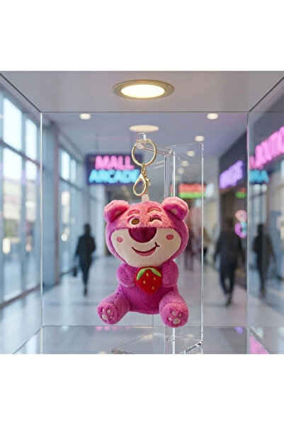 Choice 10 cm A Cute Pink Girlish Strawberry Bear Plush Pendant Bag Pendant Ac...