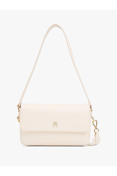 Tommy Hilfiger Κρεμ γυναικεία τσάντα χιαστί AW0AW17219