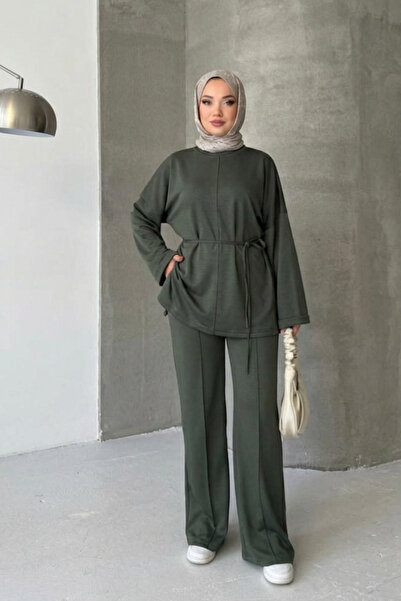 Thiff Hijab Tie-Front Oversize Modal Set