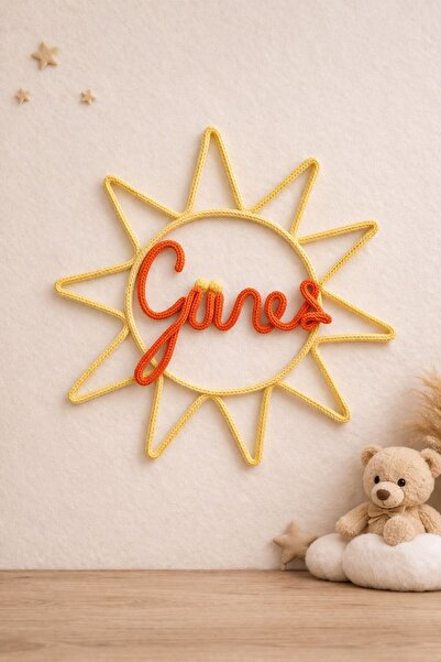 Tany Concept Güneş - İsimli Bebek Kapı, Duvar ve Oda Süsü