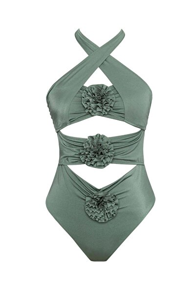 WOJOMİ Μαγιόκινι με σταυρωτά λουλούδια