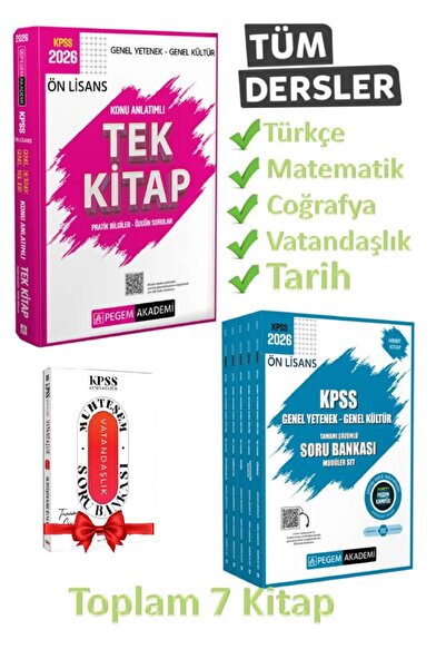 Pegem Akademi Yayıncılık 2026 Pegem Ön Lisans Konu Anlatım+Ön Lisans Modüler ...