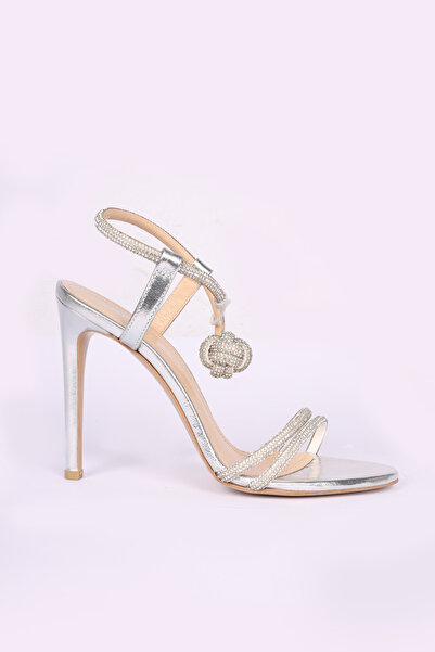 Sofia Baldi Γυναικεία Ψηλοτάκουνα Άνετα Μοντέρνα Ασημένια Βραδινά Παπούτσια