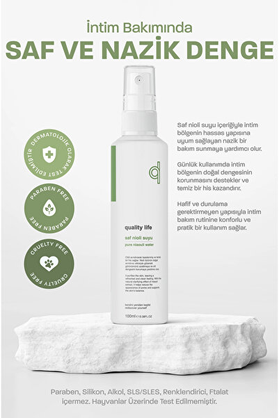Quality Life Saf Nioli Suyu Genital Bölge Koku Giderici ve Önleyici Niaouli Sprey Tonik 100 ml