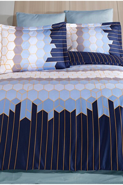 NazeninHome Σετ Παπλωματοθήκη από Σατέν 100% Βαμβάκι με Ελαστικά Σεντόνια |  ...