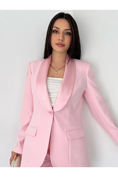 Vuntal BUTİK ΣΑΤΕΝ SHAL ΓΙΑΚΑ ΔΙΠΛΟ ΣΕΤ BLAZER