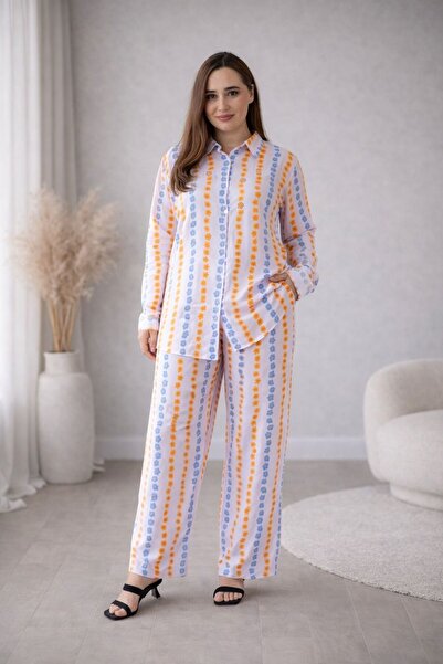 LINELLE Ladies Printed Co-ord Set- Rayon Pant and Top