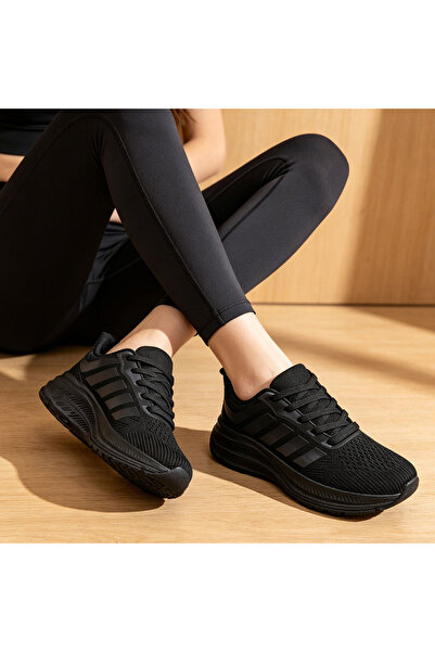 Tmall Pantofi sport de Dama, usori,din material textil,D1370,Negru