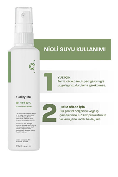 Quality Life Saf Nioli Suyu Genital Bölge Koku Giderici ve Önleyici Niaouli Sprey Tonik 100 ml