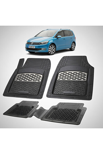 TEAMCAR Car Floor Mats TeamCar® Tray Type Volkswagen Touran II (2015+) - Silver