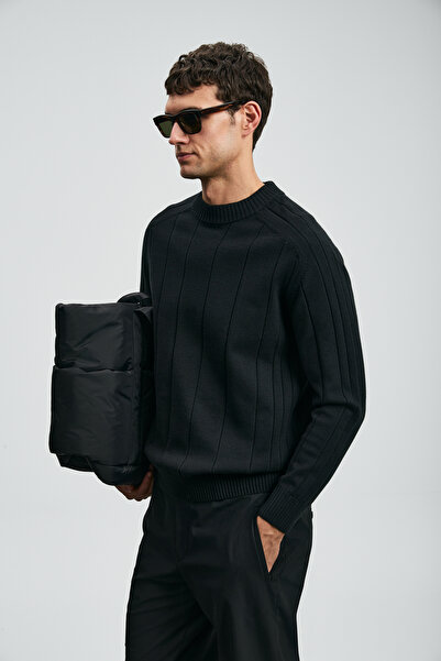 Lufian Ανδρικό πουλόβερ Grand Μαύρο