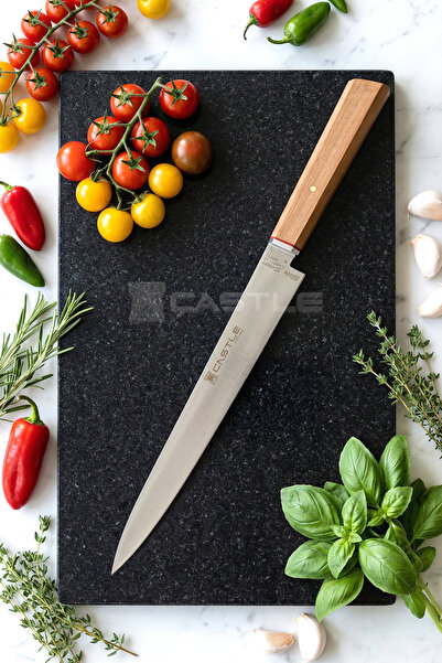 Castle Elit Serisi Suşi Fileto Ceviz Sap Uzak Doğu Mutfak Şef Bıçağı Et Ekmek...