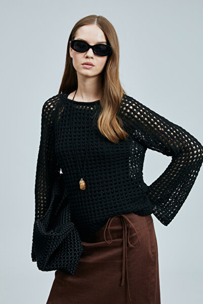 Lufian Kırke Women's Cotton Sweater Black