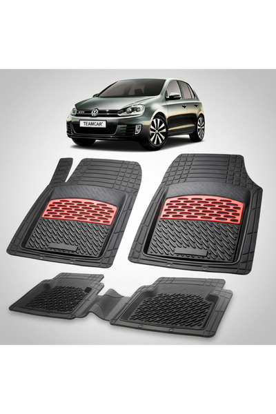 TEAMCAR Volkswagen Golf 6 TEAMCAR® Red Car Floor Mats