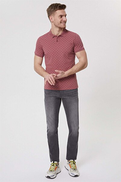 Lee Cooper Polite Men's 100% Cotton Polo Neck T-Shirt Dusty Rose
