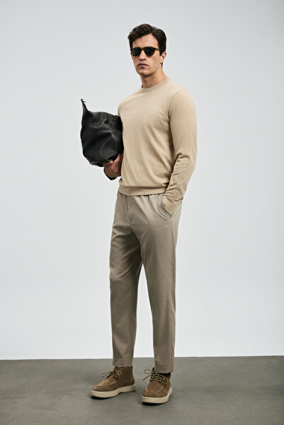 Lufian Ανδρικό πουλόβερ Dean μπεζ