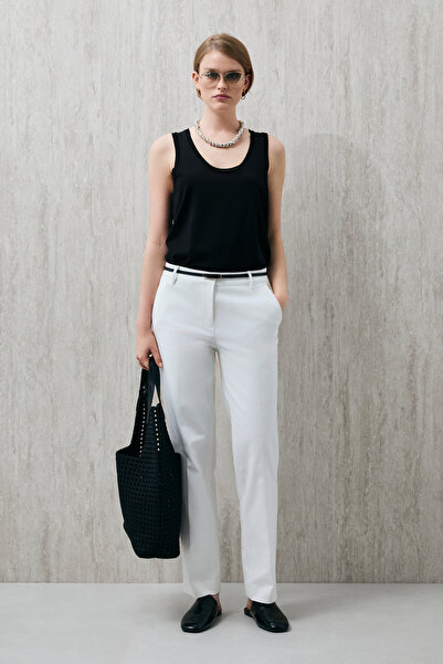 Lufian Pantaloni de damă Mıra, alb murdar