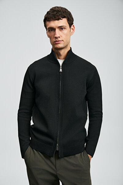 Lufian Ανδρική ζακέτα Enrico Μαύρη