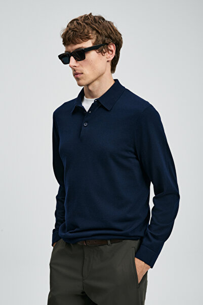 Lufian Ανδρικό πουλόβερ Donald Navy Blue