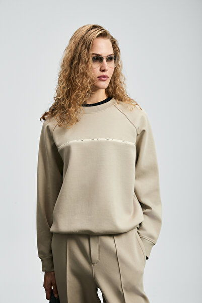 Lufian Γυναικείο πλεκτό φούτερ Angelına Μπεζ