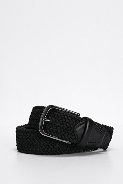Lufian Karman Men's Knitted Belt Black