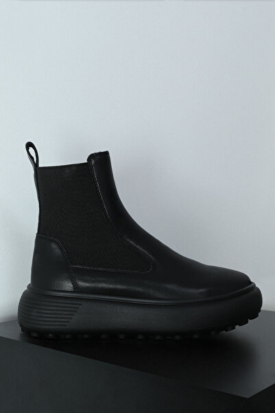 Lufian Γυναικείες δερμάτινες μπότες Monica Μαύρες