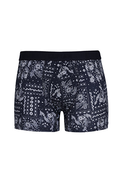 Lufian Ανδρικά βαμβακερά μποξεράκια Navy Blue Luck