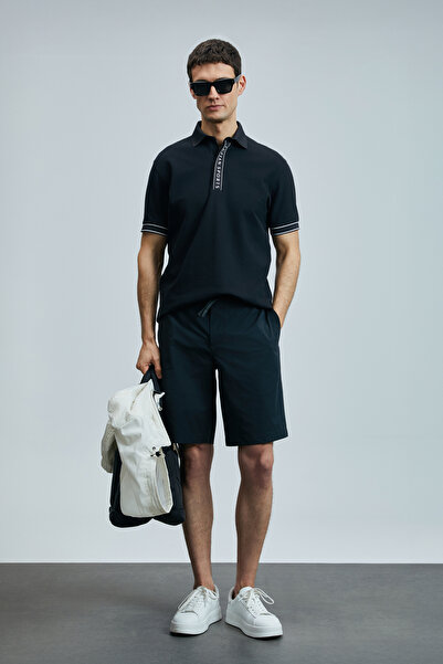 Lufian Ανδρικό σορτς Chino Slim Fit Luus Sports Μαύρο