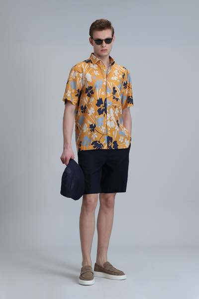 Lufian Peler Sports Ανδρικό σορτς Chino Slim Fit Navy Blue