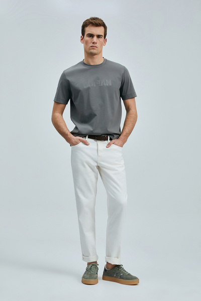 Lufian Think Modern Graphic T-Shirt Σκούρο Πράσινο