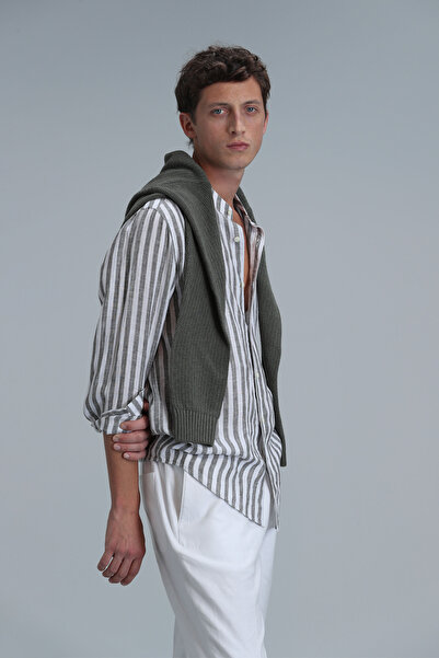 Lufian Fast Ανδρικό Βασικό Πουκάμισο Comfort Fit Πράσινο