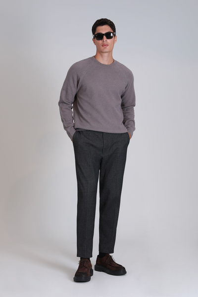 Lufian Bert Sports Ανδρικό παντελόνι Chino Slim Fit Σκούρο Γκρι