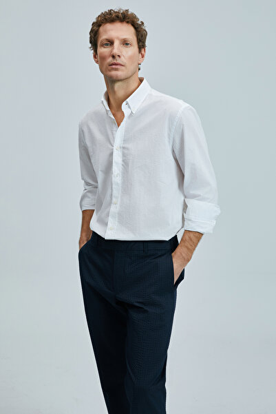 Lufian Ανδρικό πουκάμισο Ellery Basic Regular Fit Λευκό