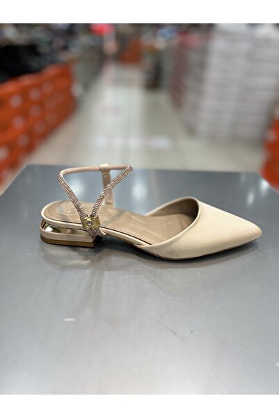 Hacıoğlu Ayakkabı Κομψές γυναικείες μπαλαρίνες Rosmarin Saten Stone