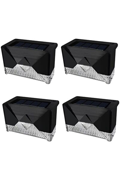 Bibilel Σετ 4 Ηλιακών Φωτιστικών LED Κήπου, Bibilel, Θερμό Λευκό, Μαύρο