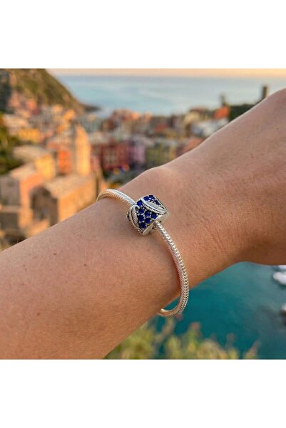 My Story Kavisli Kuş Tüyü ve Pavé Klipsi Charm