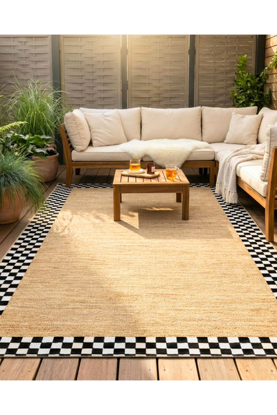 Rugs Modern Halı Hasır Eskitme Desenli Dokuma Taban Halı miravip8