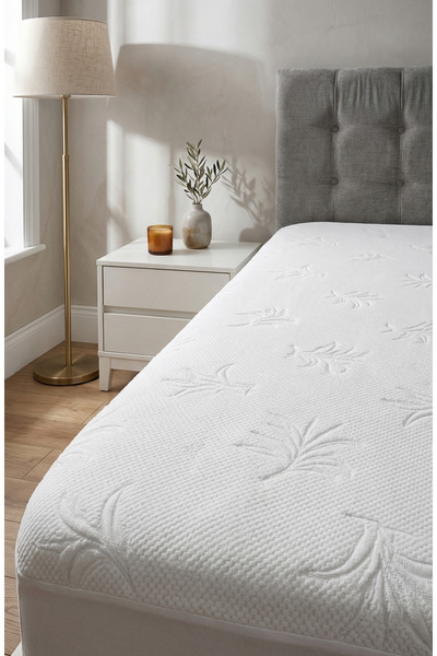 Ahsela Home Diamond Liquid-Proof Elastic Fitted Mattress Cover |   Bamboo Ultra Quiet Mattress Protector